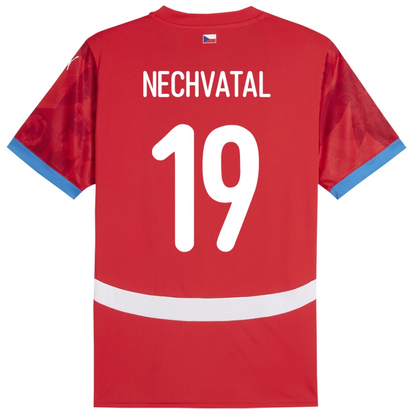 Bambino Maglia Cechia Matyas Nechvatal #19 Rosso Kit Gara Home 24-26 Maglietta