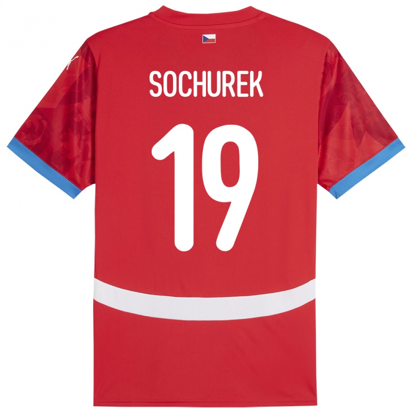 Bambino Maglia Cechia Hugo Sochurek #19 Rosso Kit Gara Home 24-26 Maglietta