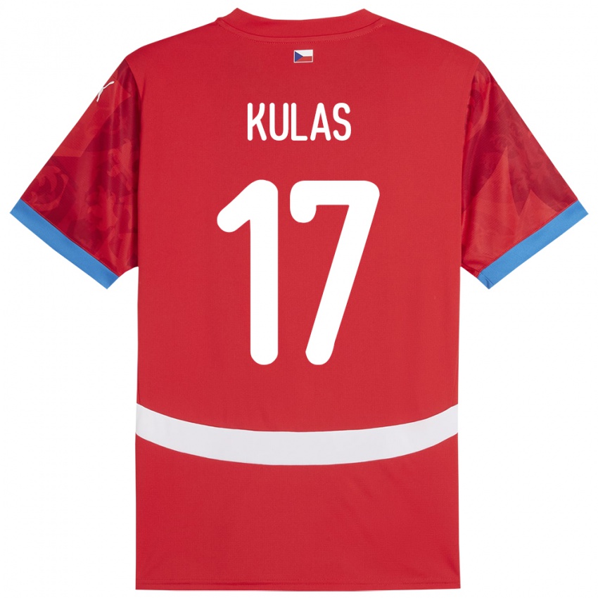 Bambino Maglia Cechia Martin Kulas #17 Rosso Kit Gara Home 24-26 Maglietta