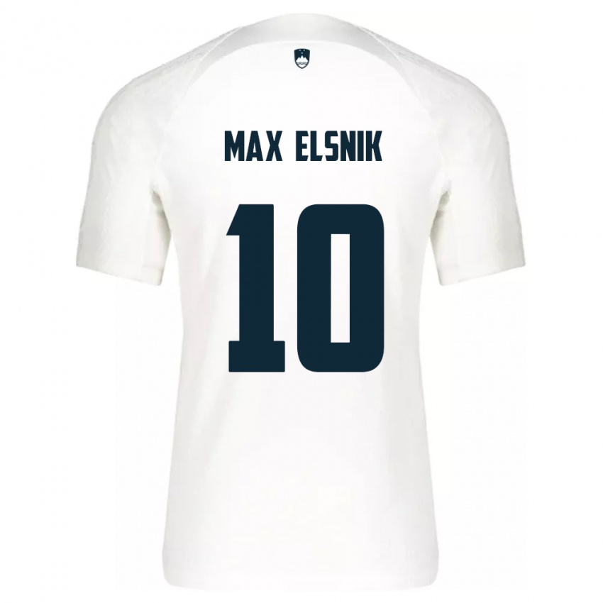 Bambino Maglia Slovenia Timi Max Elsnik #10 Bianco Kit Gara Home 24-26 Maglietta