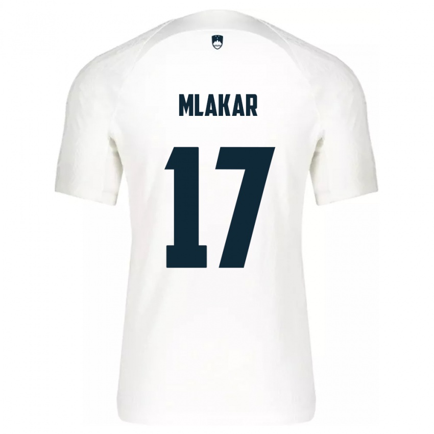 Bambino Maglia Slovenia Jan Mlakar #17 Bianco Kit Gara Home 24-26 Maglietta