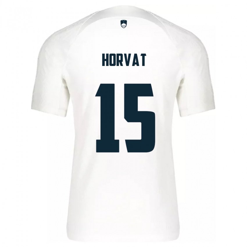 Bambino Maglia Slovenia Tomi Horvat #15 Bianco Kit Gara Home 24-26 Maglietta