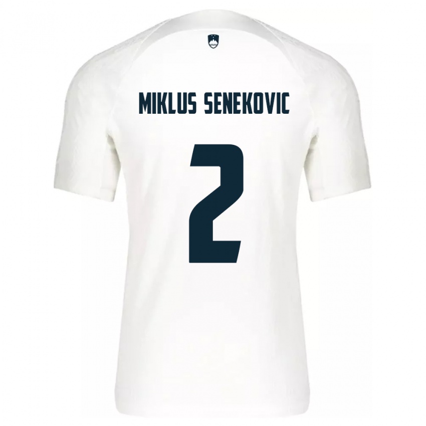 Bambino Maglia Slovenia Gal Miklus Senekovic #2 Bianco Kit Gara Home 24-26 Maglietta