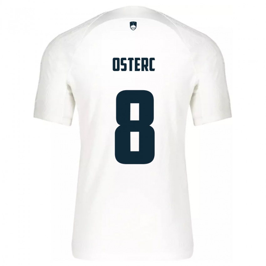 Bambino Maglia Slovenia Niko Osterc #8 Bianco Kit Gara Home 24-26 Maglietta