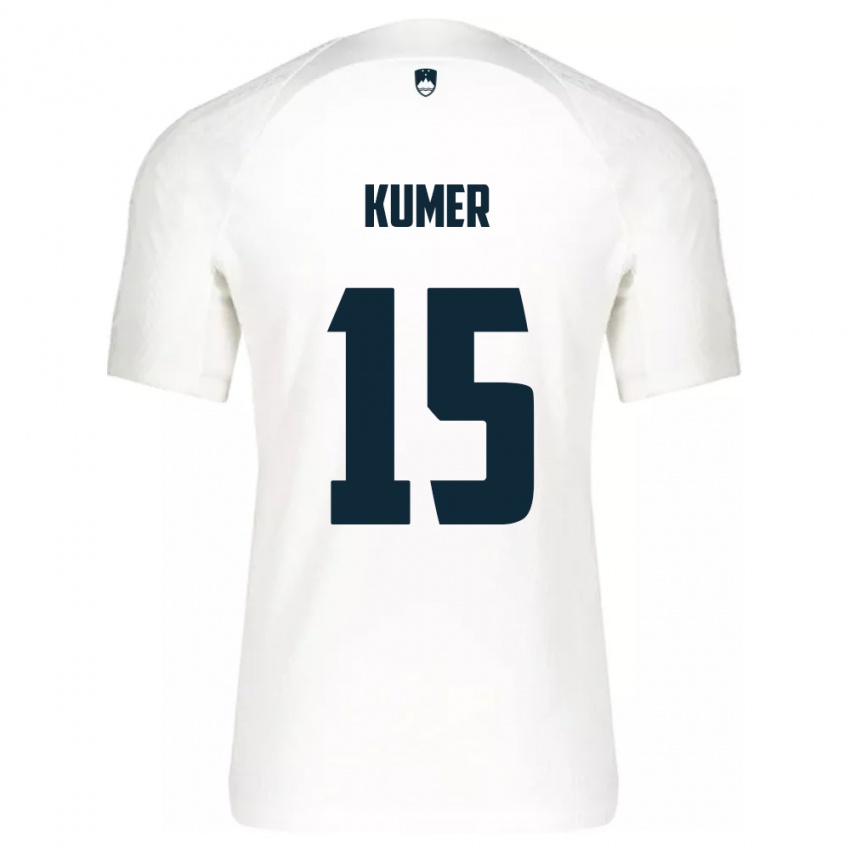 Bambino Maglia Slovenia Alin Kumer #15 Bianco Kit Gara Home 24-26 Maglietta