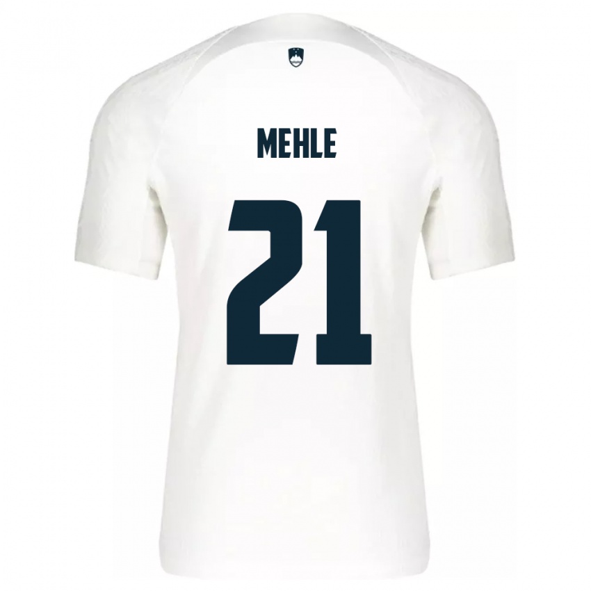 Bambino Maglia Slovenia Matej Mehle #21 Bianco Kit Gara Home 24-26 Maglietta