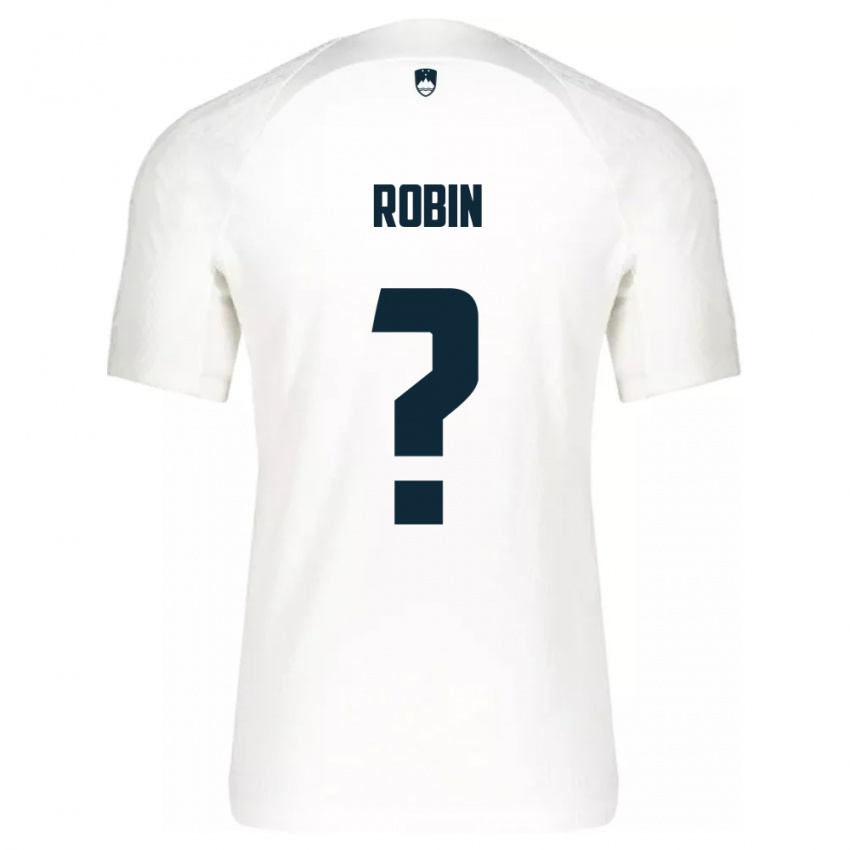 Bambino Maglia Slovenia Jaka Robin #0 Bianco Kit Gara Home 24-26 Maglietta