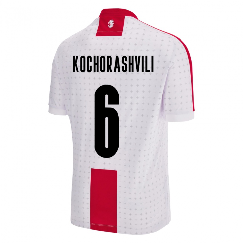 Bambino Maglia Georgia Giorgi Kochorashvili #6 Bianco Kit Gara Home 24-26 Maglietta