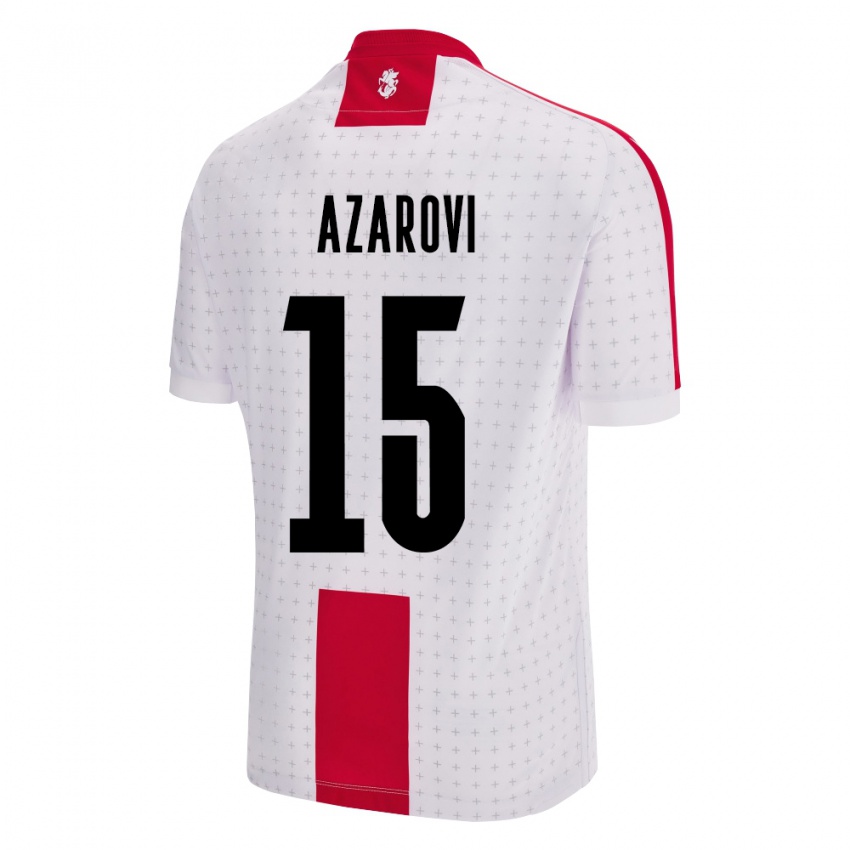 Bambino Maglia Georgia Irakli Azarovi #15 Bianco Kit Gara Home 24-26 Maglietta