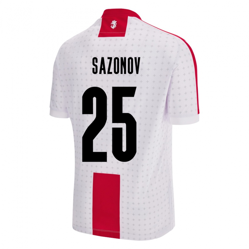 Bambino Maglia Georgia Saba Sazonov #25 Bianco Kit Gara Home 24-26 Maglietta