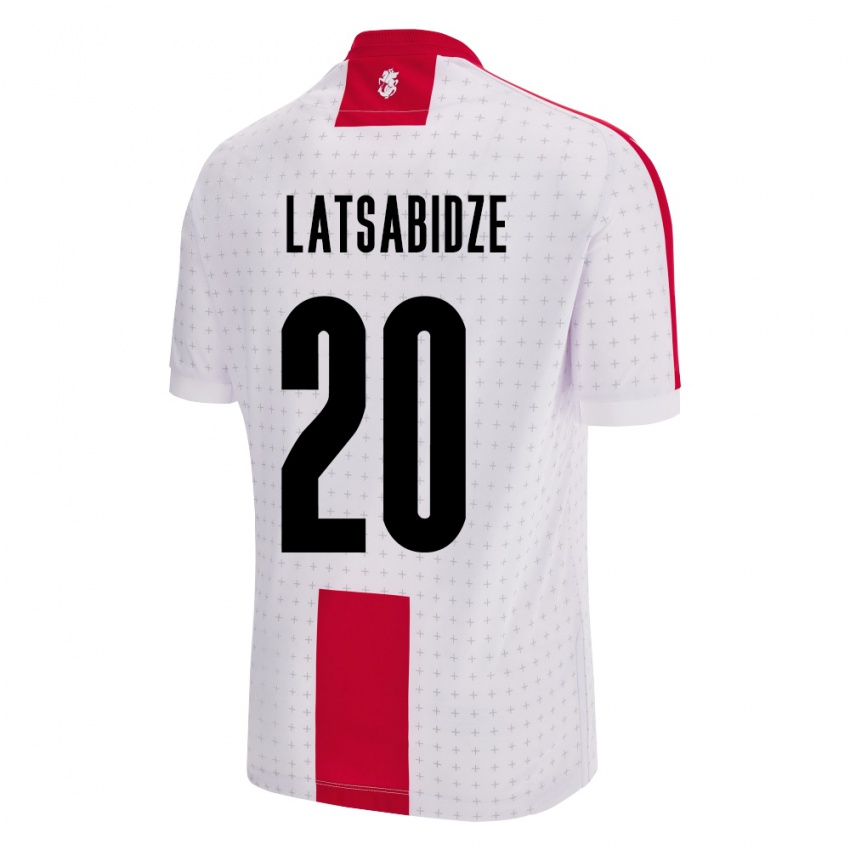 Bambino Maglia Georgia Luka Latsabidze #20 Bianco Kit Gara Home 24-26 Maglietta