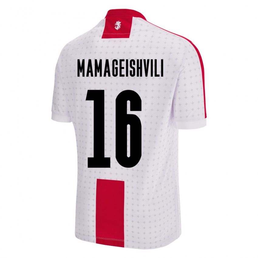 Bambino Maglia Georgia Gizo Mamageishvili #16 Bianco Kit Gara Home 24-26 Maglietta