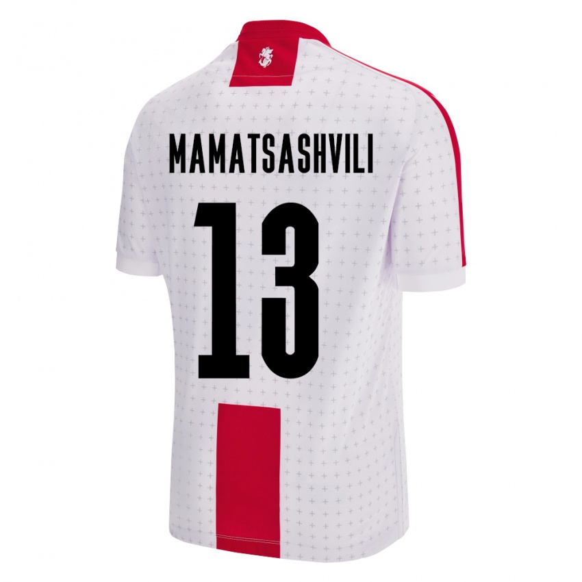 Bambino Maglia Georgia Saba Mamatsashvili #13 Bianco Kit Gara Home 24-26 Maglietta