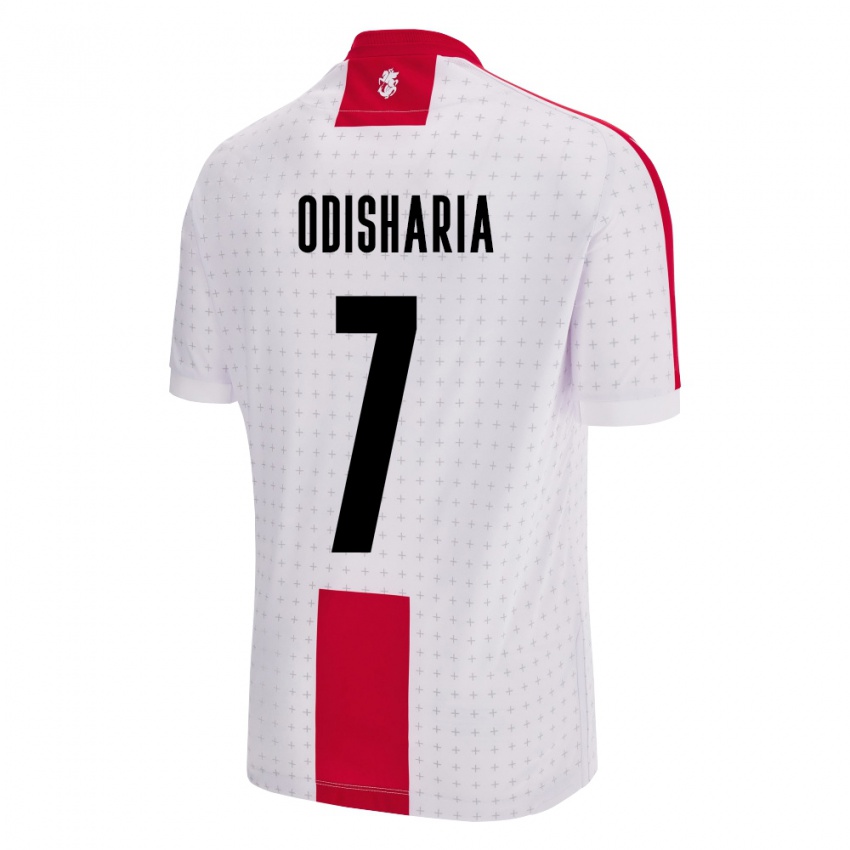 Bambino Maglia Georgia Lasha Odisharia #7 Bianco Kit Gara Home 24-26 Maglietta