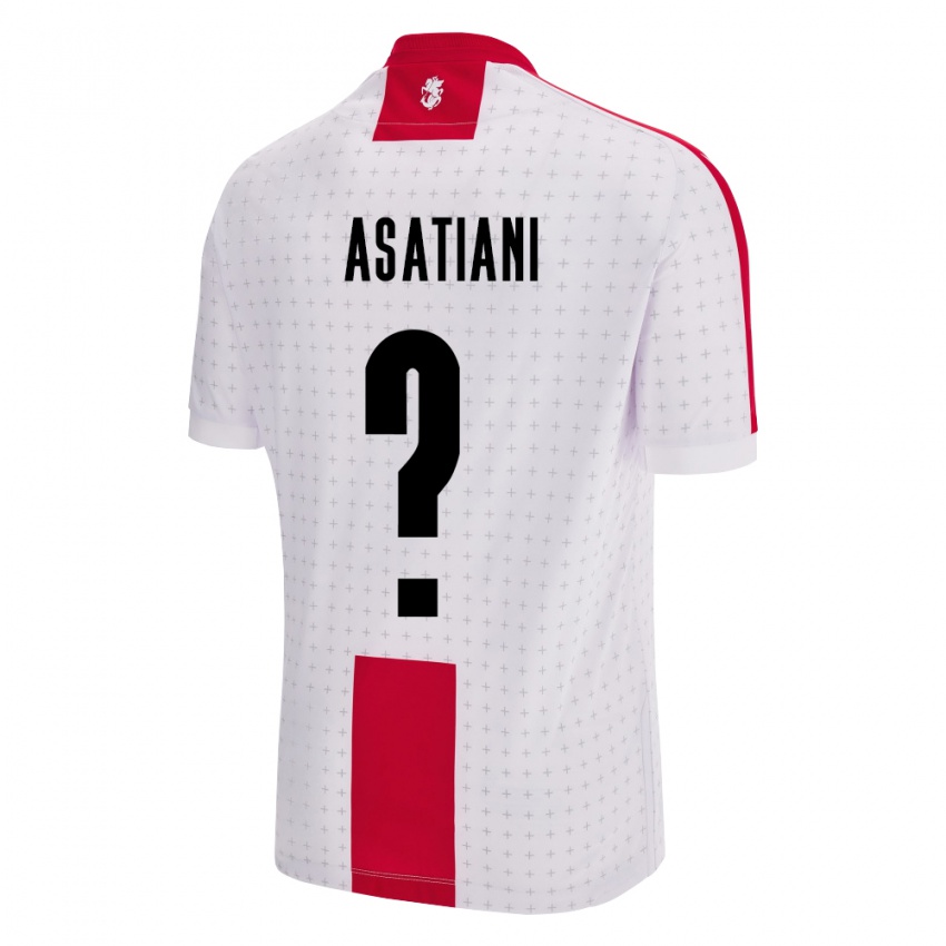 Bambino Maglia Georgia Davit Asatiani #0 Bianco Kit Gara Home 24-26 Maglietta