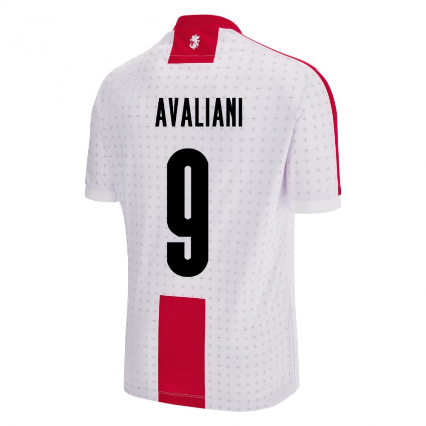 Bambino Maglia Georgia Aleksandre Avaliani #9 Bianco Kit Gara Home 24-26 Maglietta