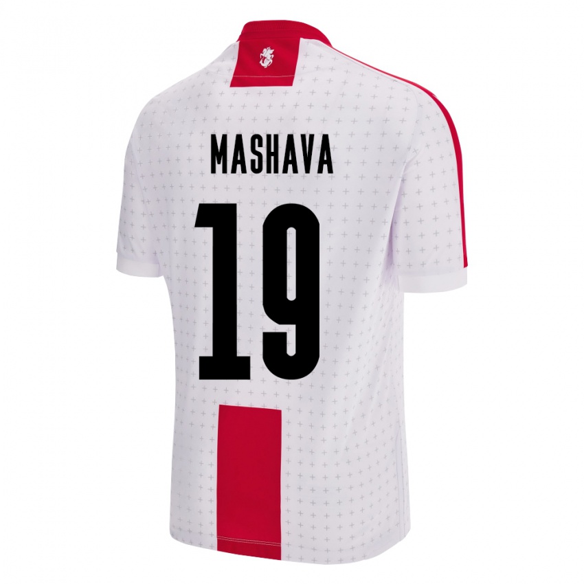 Bambino Maglia Georgia Avtandil Mashava #19 Bianco Kit Gara Home 24-26 Maglietta