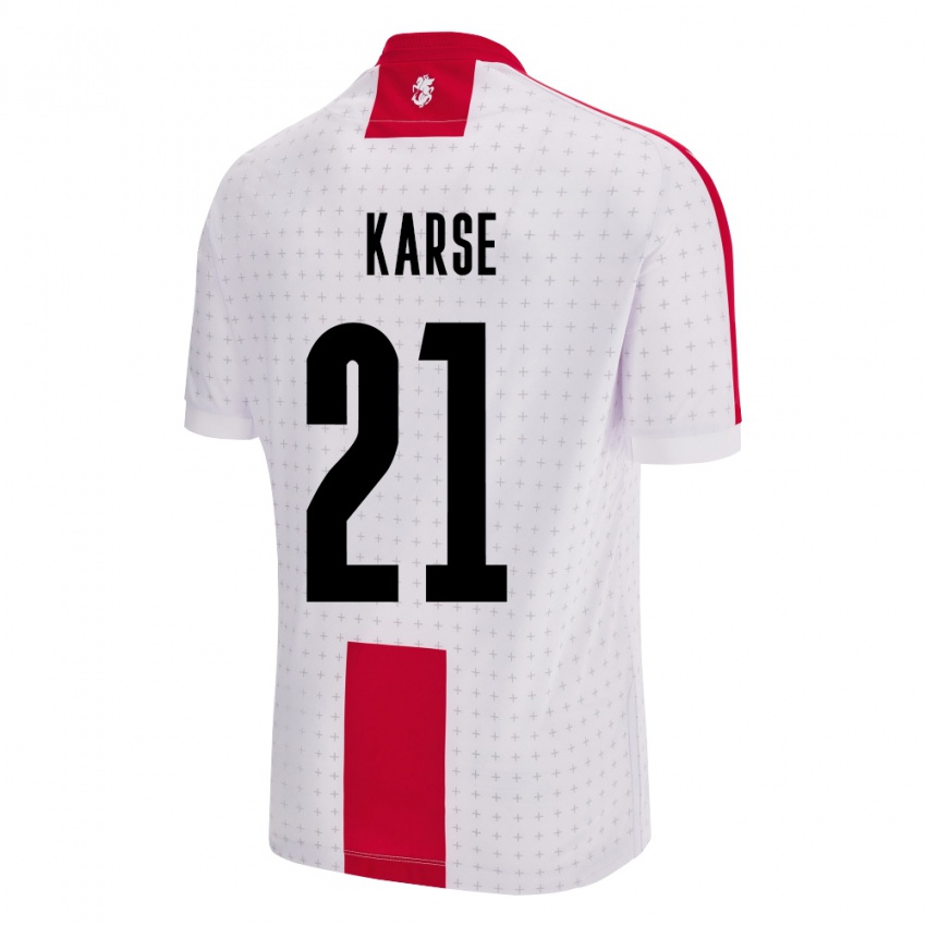 Bambino Maglia Georgia Karse #21 Bianco Kit Gara Home 24-26 Maglietta