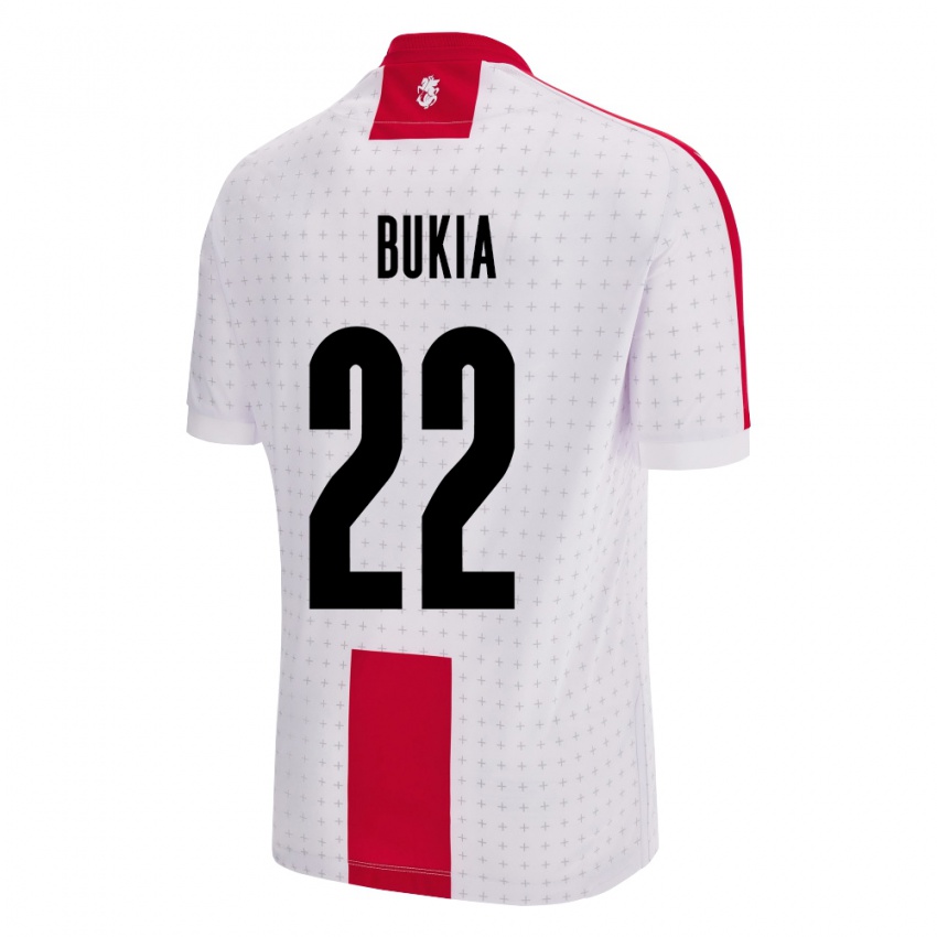 Bambino Maglia Georgia Davit Bukia #22 Bianco Kit Gara Home 24-26 Maglietta