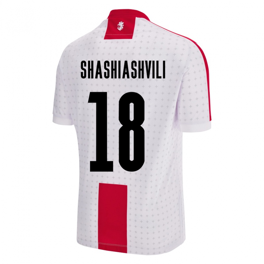 Bambino Maglia Georgia Luka Shashiashvili #18 Bianco Kit Gara Home 24-26 Maglietta