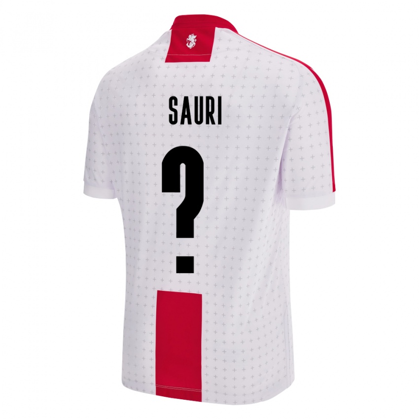 Bambino Maglia Georgia Mate Sauri #0 Bianco Kit Gara Home 24-26 Maglietta