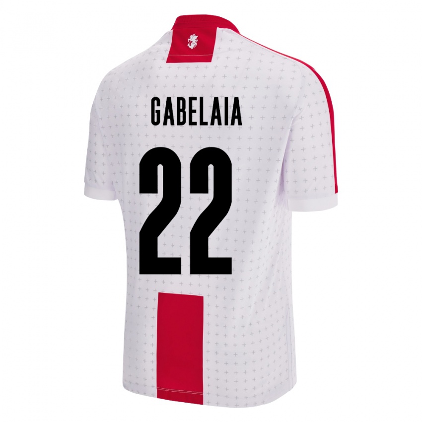 Bambino Maglia Georgia Svetalna Gabelaia #22 Bianco Kit Gara Home 24-26 Maglietta