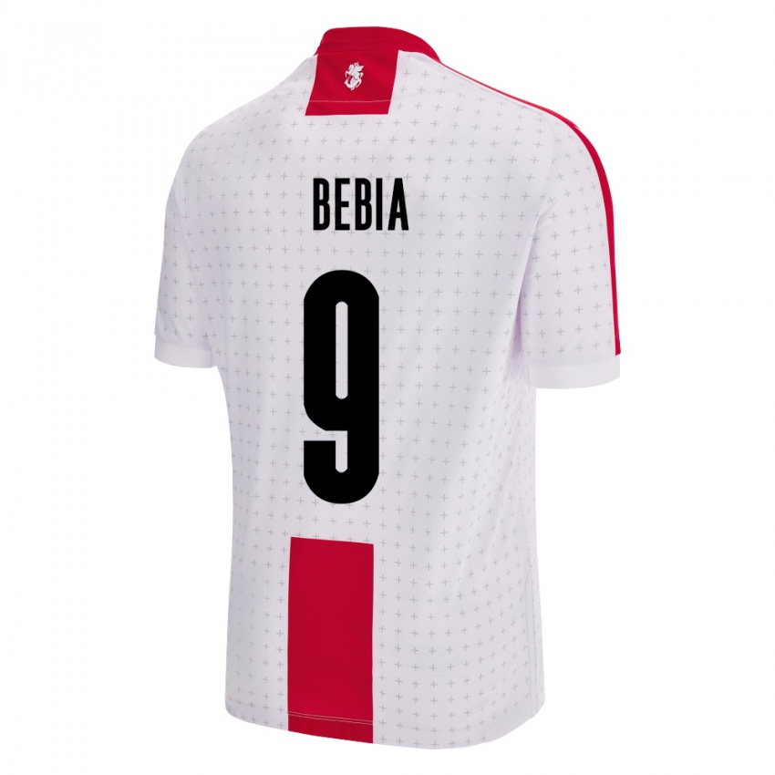 Bambino Maglia Georgia Maiko Bebia #9 Bianco Kit Gara Home 24-26 Maglietta