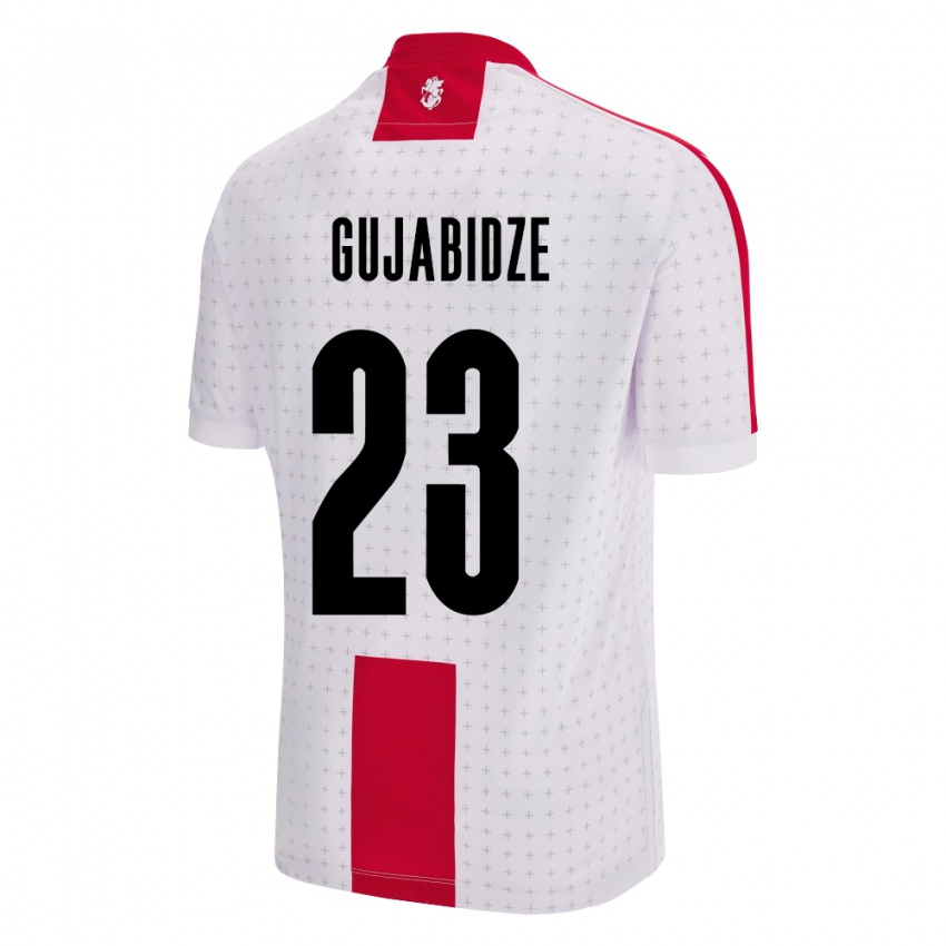 Bambino Maglia Georgia Nino Gujabidze #23 Bianco Kit Gara Home 24-26 Maglietta