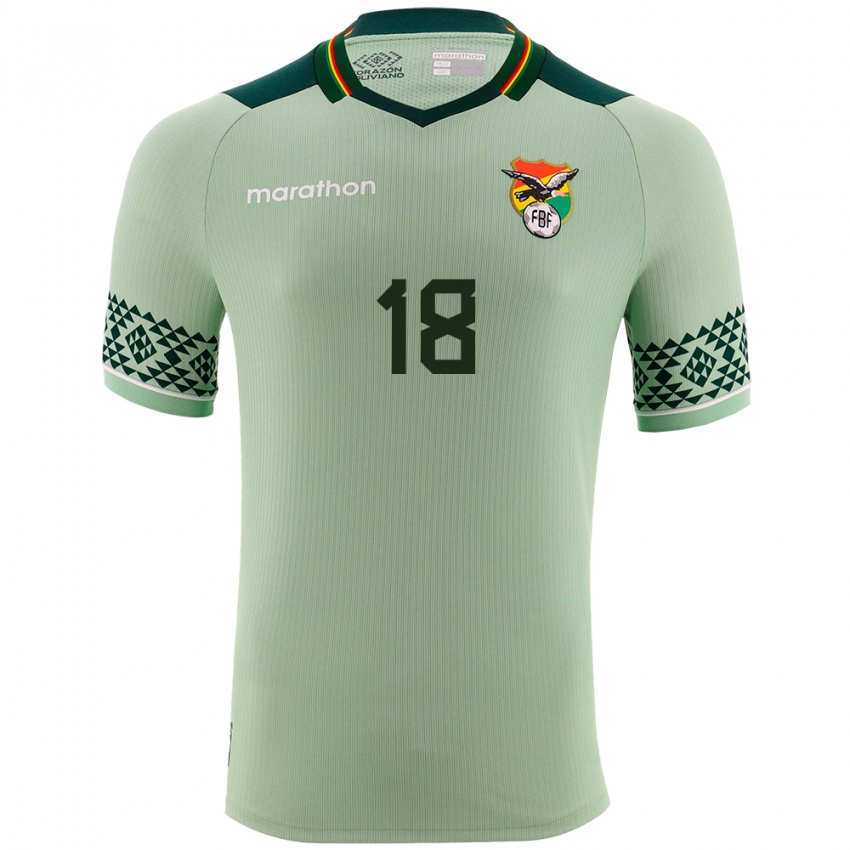 Bambino Maglia Bolivia Rodrigo Ramallo #18 Verde Chiaro Kit Gara Home 24-26 Maglietta