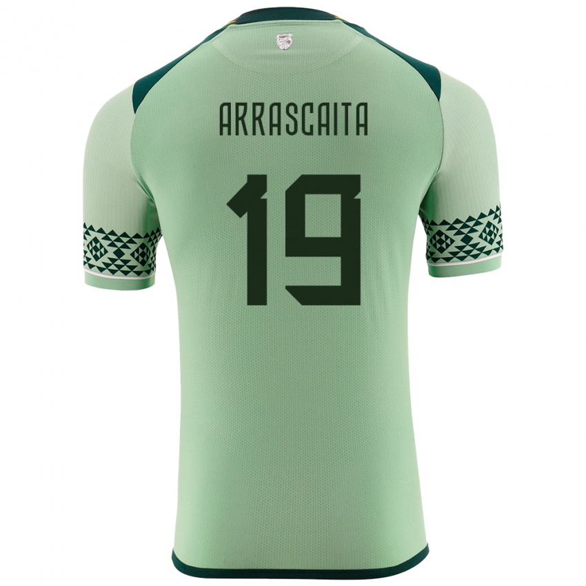 Bambino Maglia Bolivia Jaime Arrascaita #19 Verde Chiaro Kit Gara Home 24-26 Maglietta