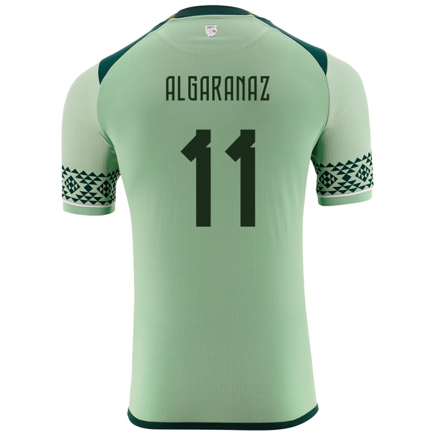 Bambino Maglia Bolivia Carmelo Algarañaz #11 Verde Chiaro Kit Gara Home 24-26 Maglietta