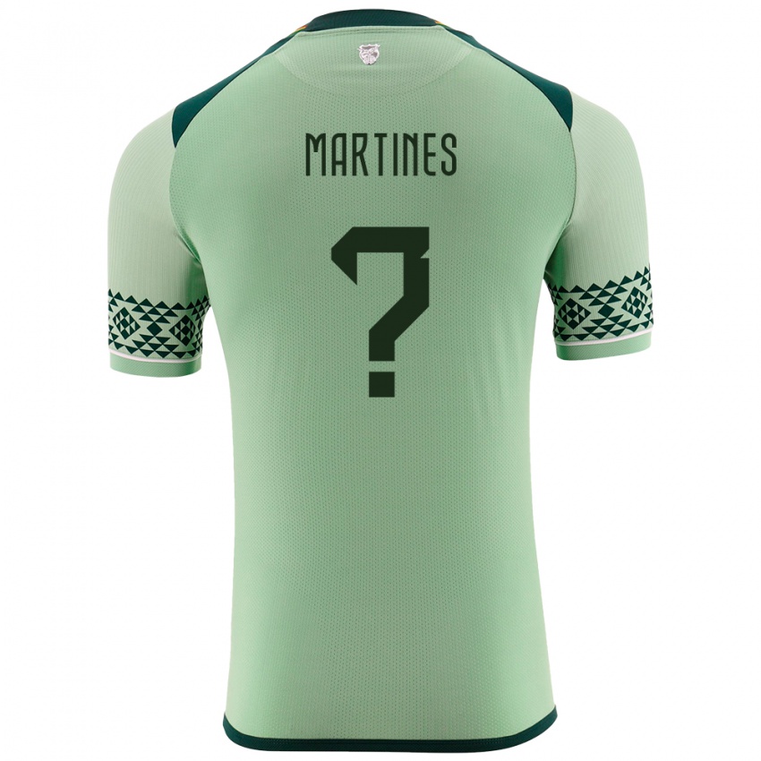 Bambino Maglia Bolivia José Martínes #0 Verde Chiaro Kit Gara Home 24-26 Maglietta