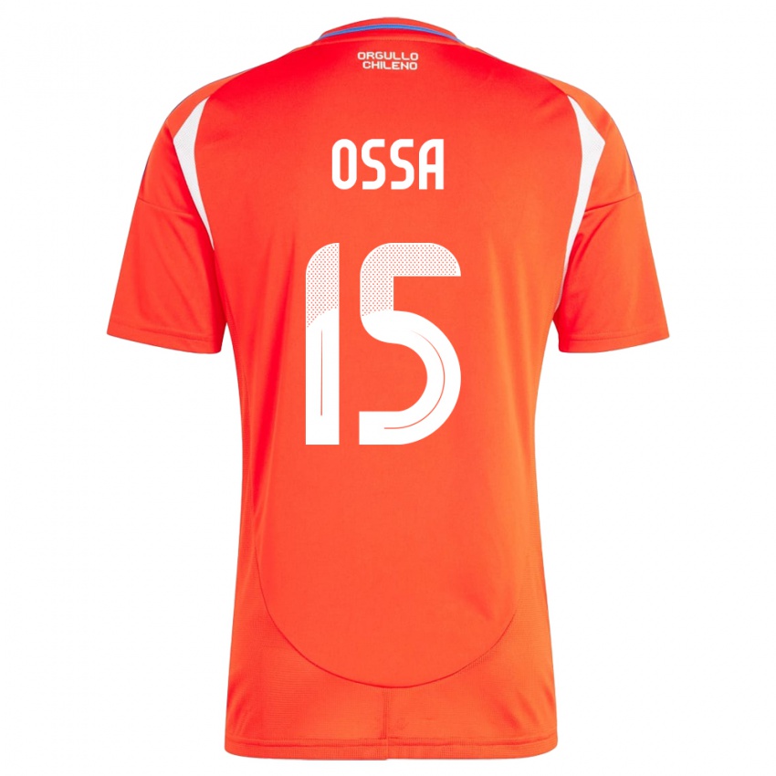 Bambino Maglia Cile Diego Ossa #15 Rosso Kit Gara Home 24-26 Maglietta