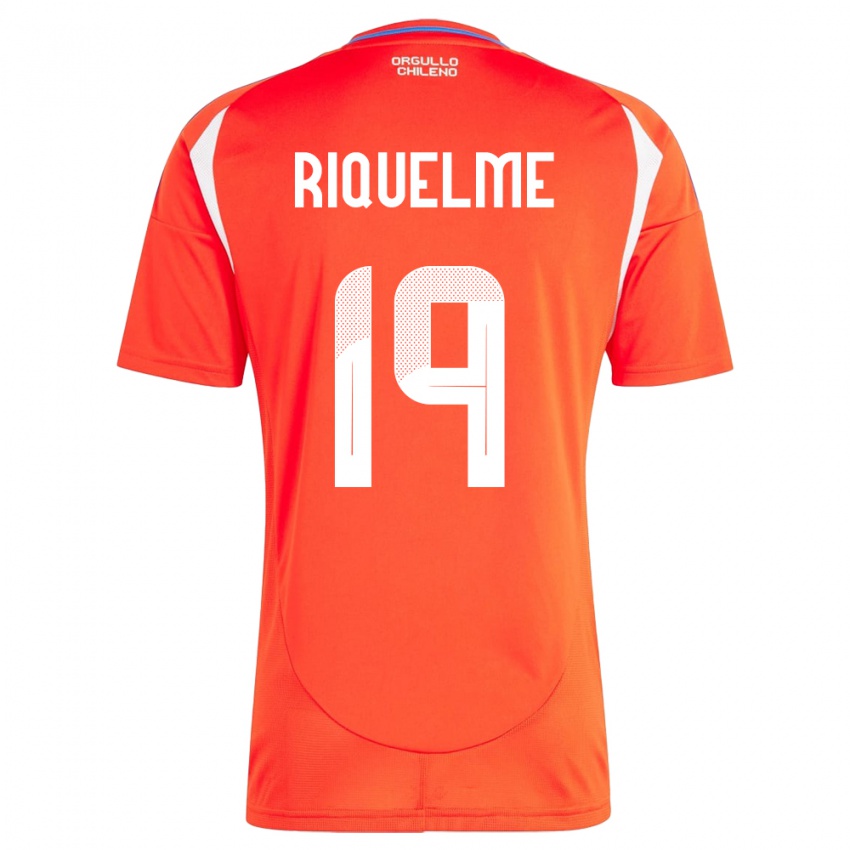 Bambino Maglia Cile Benjamín Riquelme #19 Rosso Kit Gara Home 24-26 Maglietta