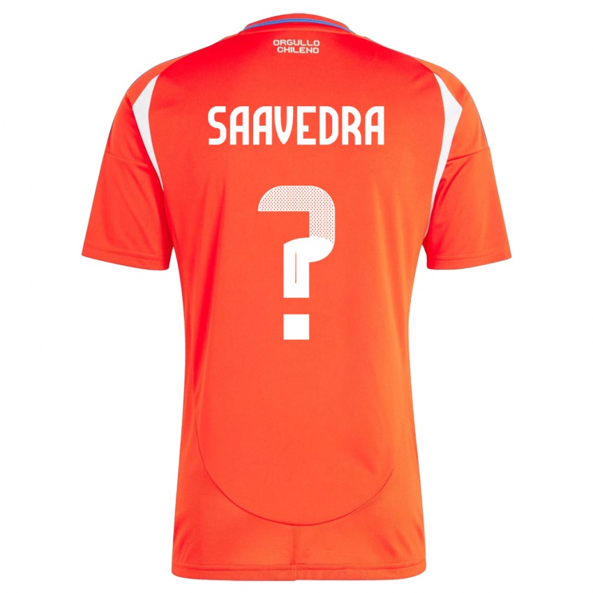 Bambino Maglia Cile Danilo Saavedra #0 Rosso Kit Gara Home 24-26 Maglietta