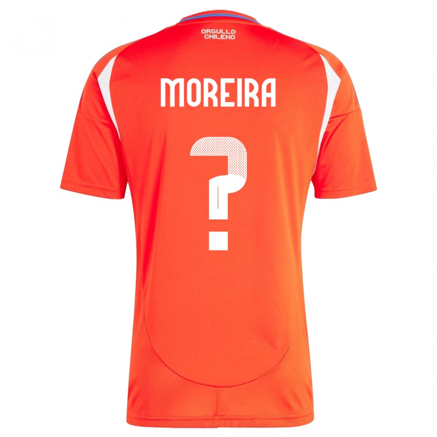 Bambino Maglia Cile Vicente Moreira #0 Rosso Kit Gara Home 24-26 Maglietta