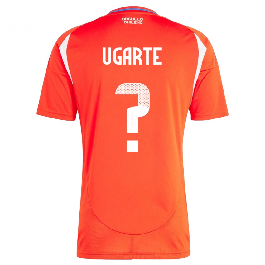 Bambino Maglia Cile Pablo Ugarte #0 Rosso Kit Gara Home 24-26 Maglietta