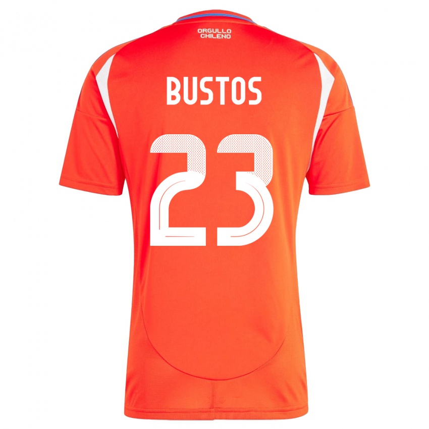 Bambino Maglia Cile Ignacia Bustos #23 Rosso Kit Gara Home 24-26 Maglietta