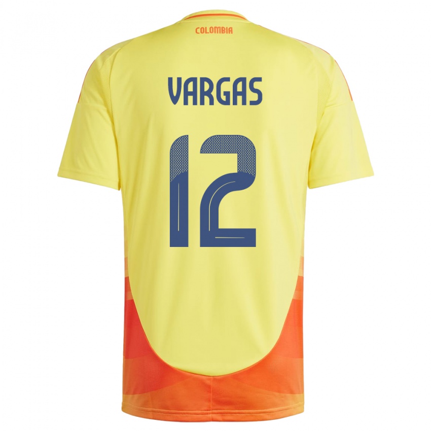 Bambino Maglia Colombia Camilo Vargas #12 Giallo Kit Gara Home 24-26 Maglietta