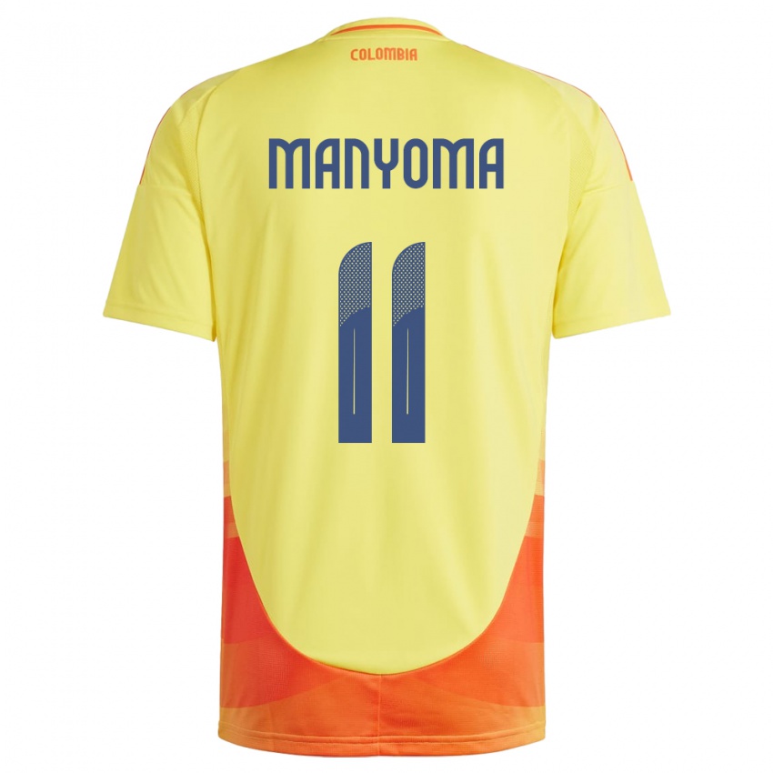 Bambino Maglia Colombia Alexis Manyoma #11 Giallo Kit Gara Home 24-26 Maglietta