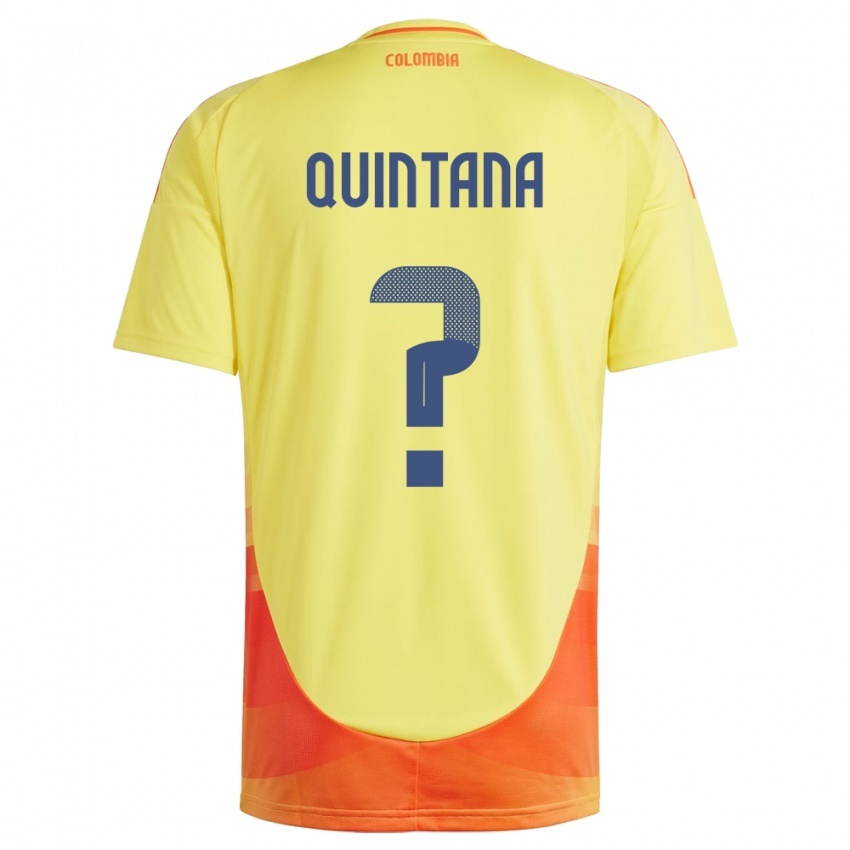 Bambino Maglia Colombia Juan Quintana #0 Giallo Kit Gara Home 24-26 Maglietta