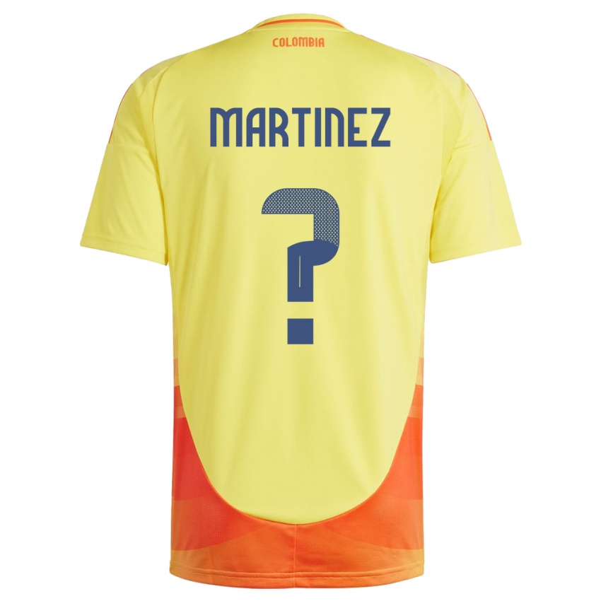 Bambino Maglia Colombia Edwin Martínez #0 Giallo Kit Gara Home 24-26 Maglietta