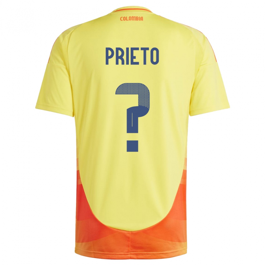 Bambino Maglia Colombia Dylan Prieto #0 Giallo Kit Gara Home 24-26 Maglietta