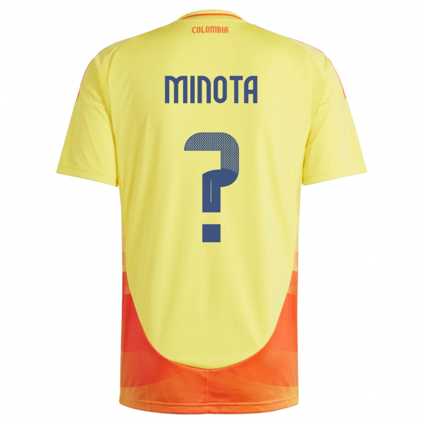 Bambino Maglia Colombia Víctor Minota #0 Giallo Kit Gara Home 24-26 Maglietta