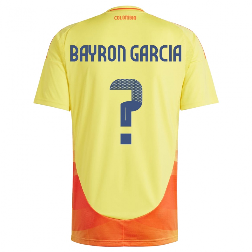 Bambino Maglia Colombia Bayron García #0 Giallo Kit Gara Home 24-26 Maglietta