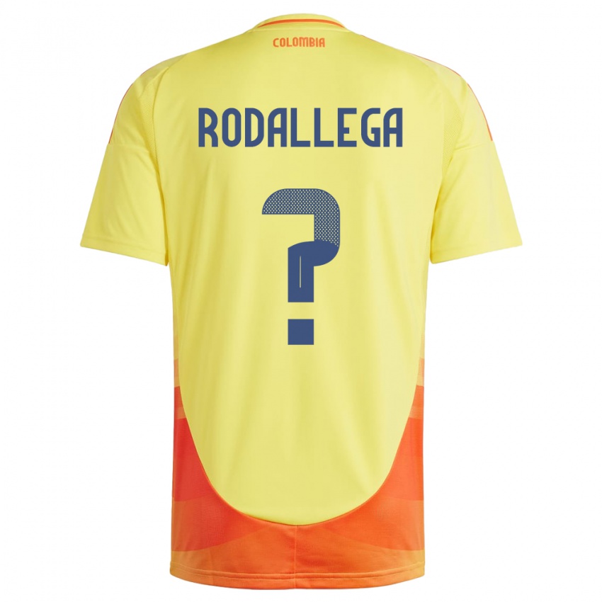 Bambino Maglia Colombia Johan Rodallega #0 Giallo Kit Gara Home 24-26 Maglietta