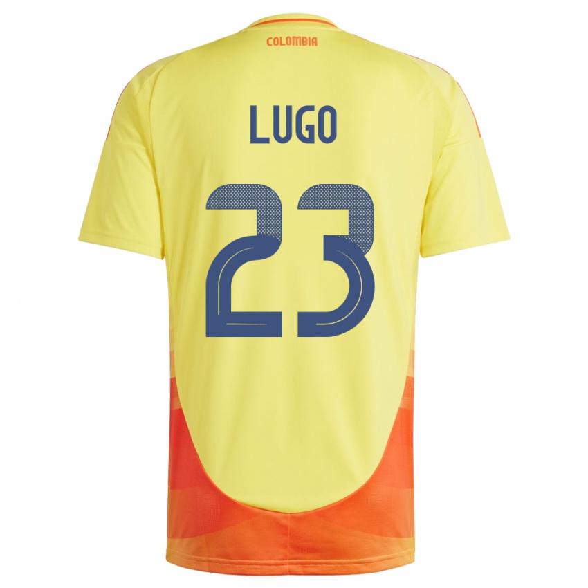 Bambino Maglia Colombia Michelle Lugo #23 Giallo Kit Gara Home 24-26 Maglietta