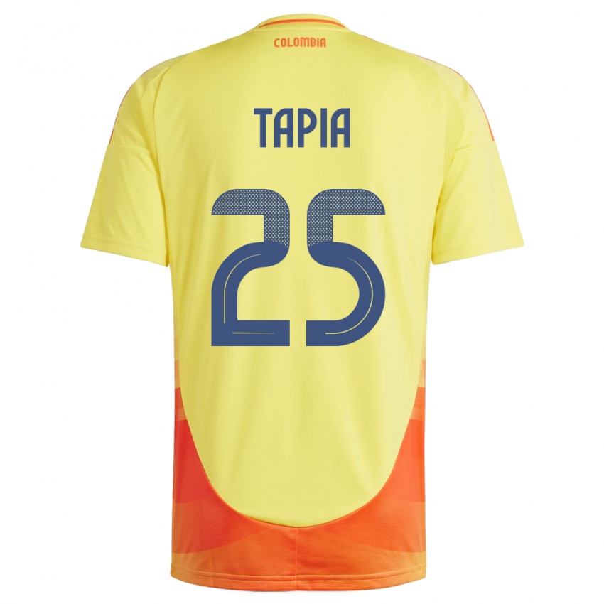 Bambino Maglia Colombia Katherine Tapia #25 Giallo Kit Gara Home 24-26 Maglietta