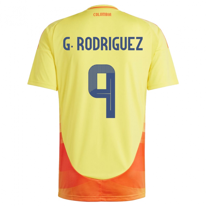 Bambino Maglia Colombia Gabriela Rodríguez #9 Giallo Kit Gara Home 24-26 Maglietta