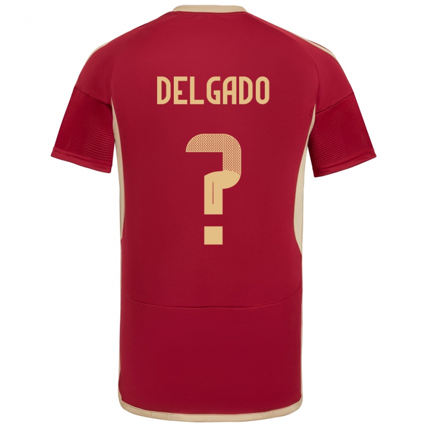 Bambino Maglia Venezuela Álex Delgado #0 Borgogna Kit Gara Home 24-26 Maglietta